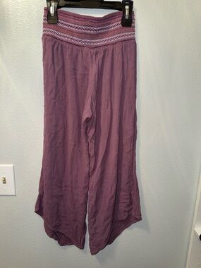 Rewash Dusty Mauve Knit Capri Pants